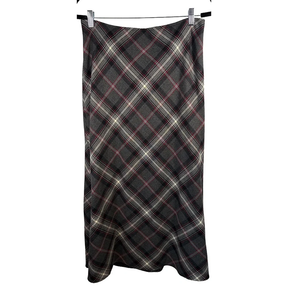 Jones New York Sport Plaid Wool Maxi Skirt | Classic Tartan | Size 12 - Picture 6 of 8